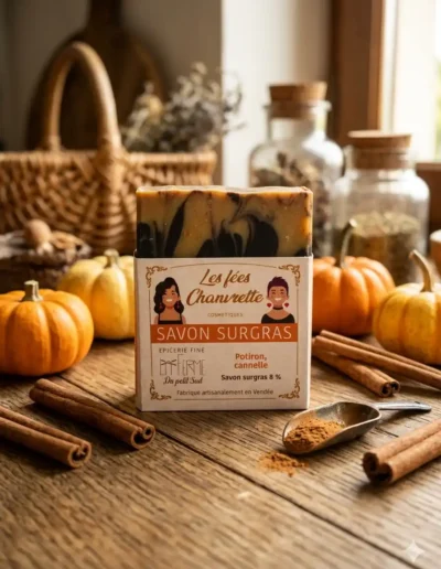 Savon-surgras-potiron-cannelle-sur-une-table-en-bois-dans-un-intérieur-rustique-chaleureux-et-réconfortant